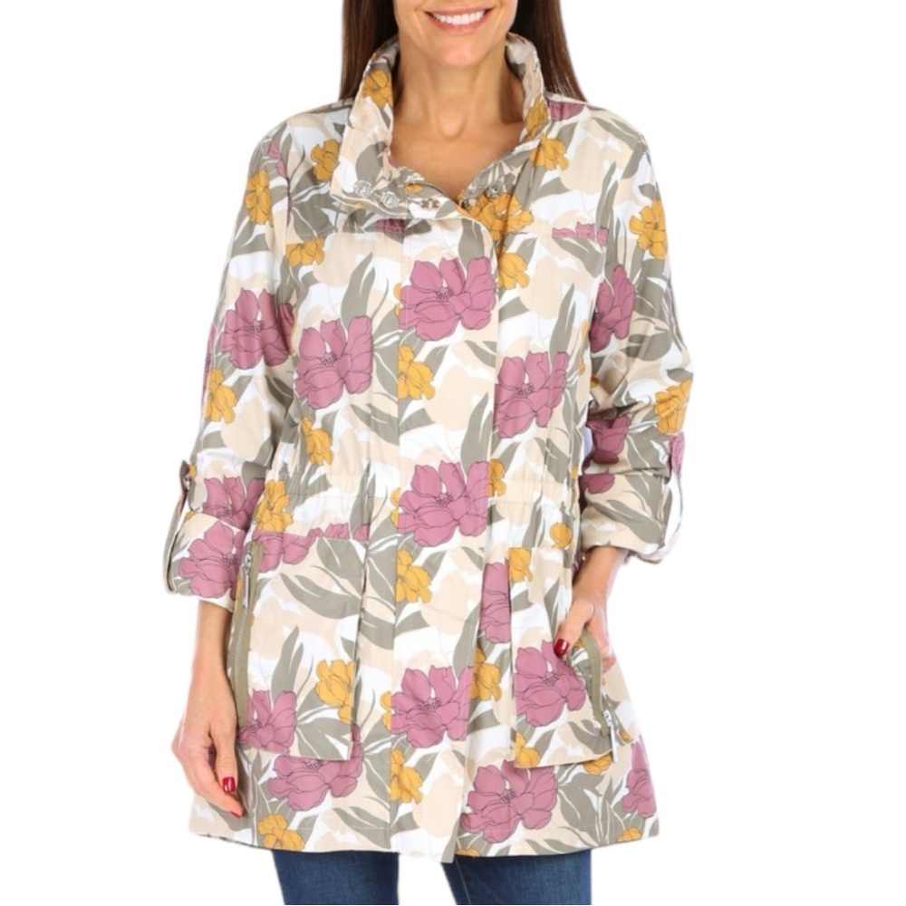 Nikki Jones Floral Anorak Water Resistant Jacket